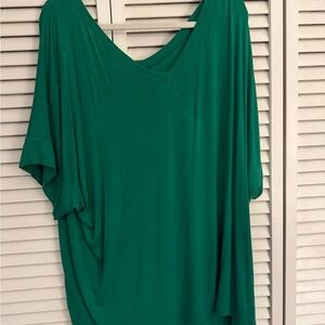 CAbi Green Dolman Sleeve Oversized Blouse